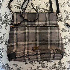 Dooney and Bourke Plaid Gray Side Purse
